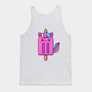 Cute Unicorn Popsicle Tank Top